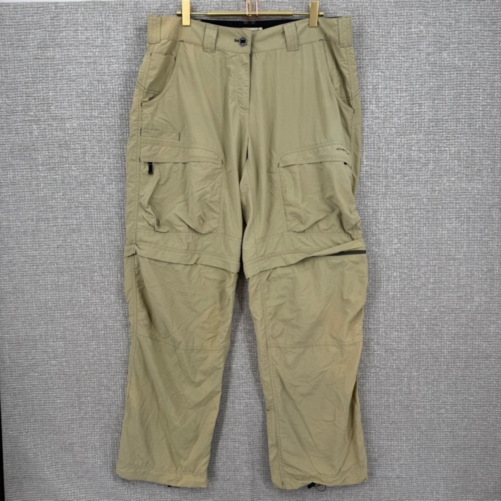 ExOfficio Convertible Cargo Pants Women 12 Khaki Hiking Outdoor Gorpcore